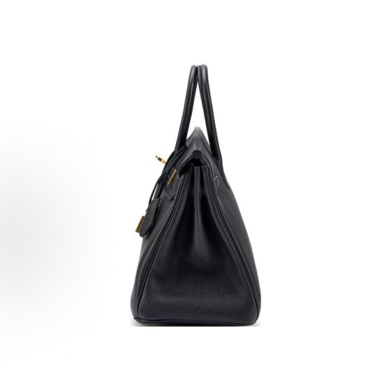 HERMES Birkin 25 Gold buckle Women\'s Edition 89 Noir Black